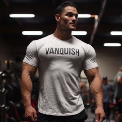 Men Fashion Bodybuilding Short Sleeve Home Casual T-Shirt