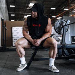 Man Hood Fitness Sleeveless Bodybuilding Tank Top