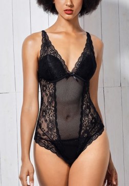 Stunner Net and Lace Teddy