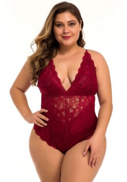 Plus Size Main Attraction Lace Teddy
