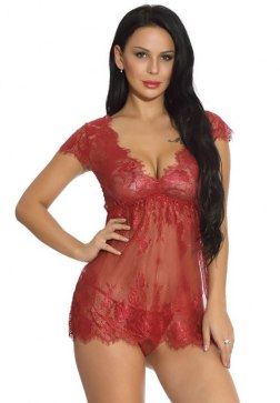 Moments Notice Lace Babydoll Set