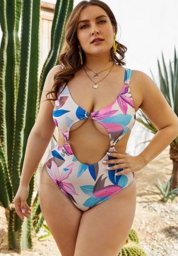 Plus Cut Out Detail Swimsuit