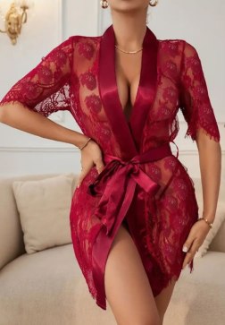 Special Lover Lace PJ Robe Set