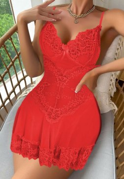 Flirty Lace Babydoll Set