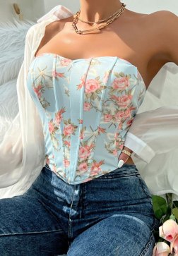 Chic Floral Corset Top