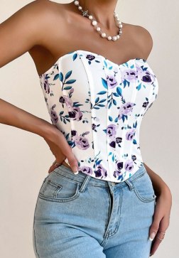 Intricate Floral Corset Top