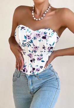 Intricate Floral Corset Top