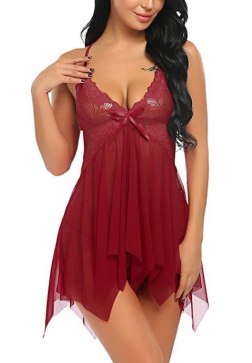 Charming Lingerie with Asymmetrical Hemline