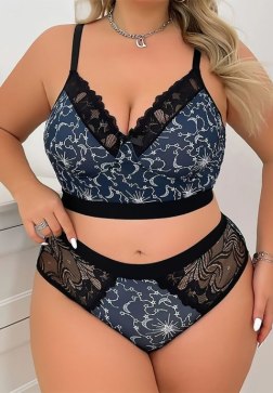 Starry Night Plus Size Lingerie Set