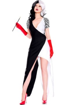 Black and White Asymmetrical Costume Dress