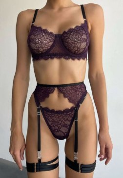 Floral Lace Lingerie with Adjustable Straps