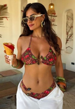 Women's Cherry Leopard Print Bikini Set