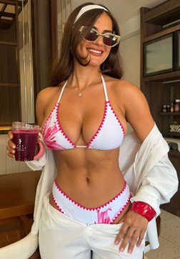 Women's White & Pink Floral Bikini Set