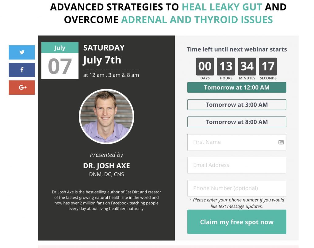 Dr. Axe Event Example