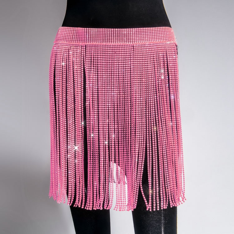 rhinestone skirt long